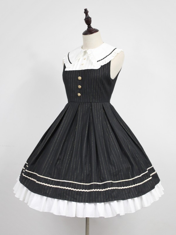 Morning Star Idol Campus Peter Pan Collar Jumperskirt