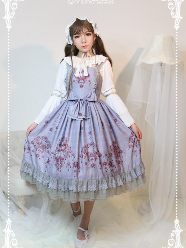 Jewel Swan Normal Waist Jumperskirt