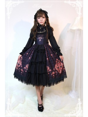 Vintage Palace Style Jewel Swan Open Front JSK Jumperskirt Lolita Dress