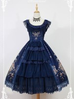 Vintage Palace Style Jewel Swan Open Front JSK Jumperskirt Lolita Dress