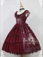 Vintage Palace Style Jewel Swan Open Front JSK Jumperskirt Lolita Dress