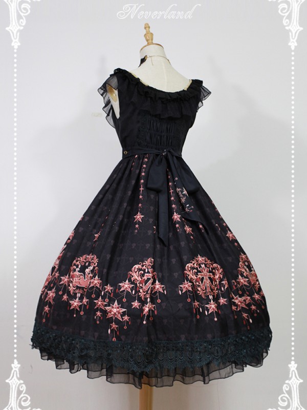 Vintage Palace Style Jewel Swan Open Front JSK Jumperskirt Lolita Dress