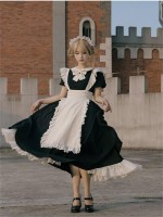 【Kisskiss】~Maid dress~Ancient style Folding lace~ONE-PIECE