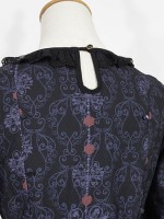 Dark Vintage Nightmare Charm Fake Collar One-piece Lolita OP