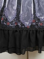 Dark Vintage Nightmare Charm Fake Collar One-piece Lolita OP
