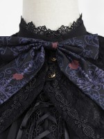 Dark Vintage Nightmare Charm Fake Collar One-piece Lolita OP