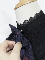 Dark Vintage Nightmare Charm Fake Collar One-piece Lolita OP