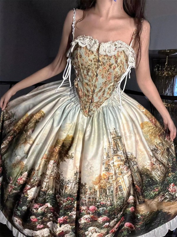 Angelic Kingdom Original printed skirt Rose Castle Angelic Kingdom Original printed skirt Rose Castle
