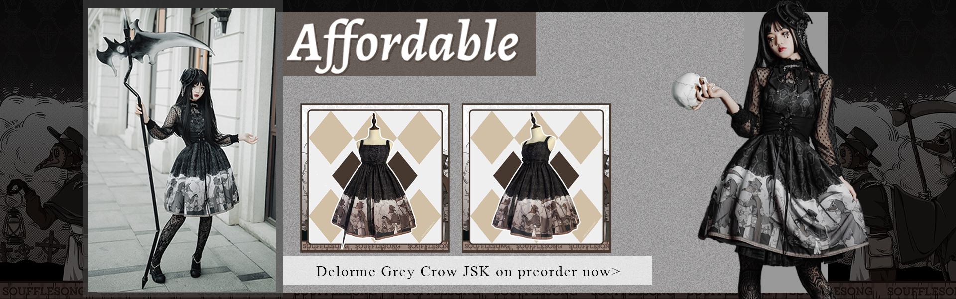 Delorme Grey Crow Jumperskirt