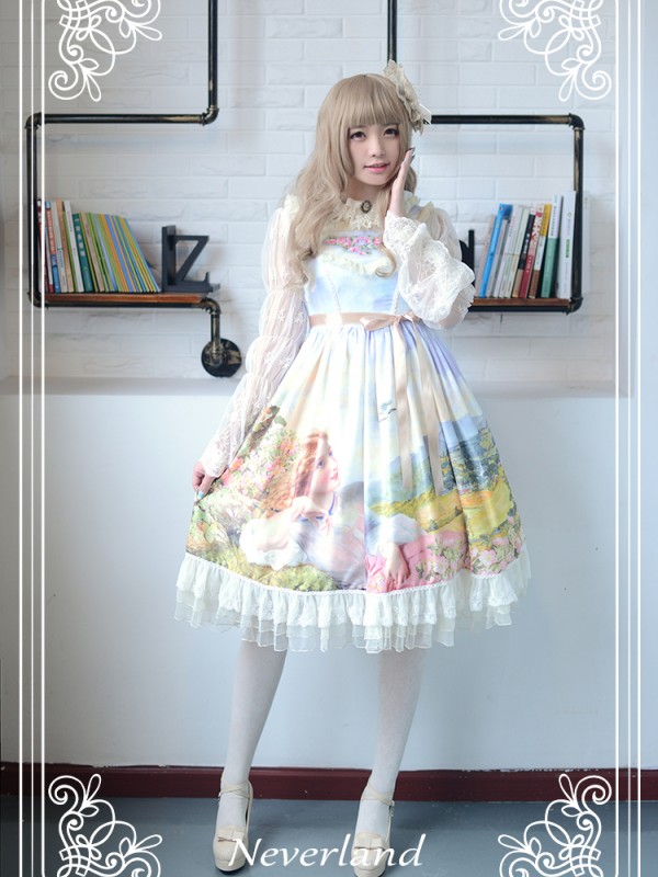 Sweet Lolita Print Dress Song of Skylark Jumperskirt