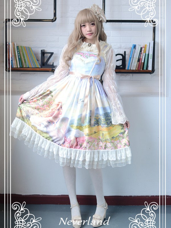 Sweet Lolita Print Dress Song of Skylark Jumperskirt