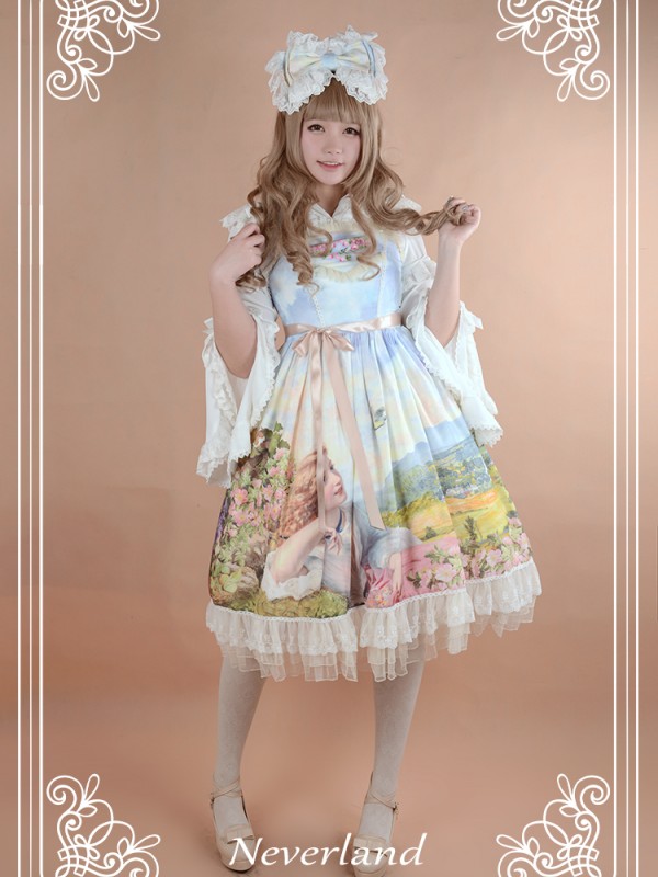 Sweet Lolita Print Dress Song of Skylark Jumperskirt
