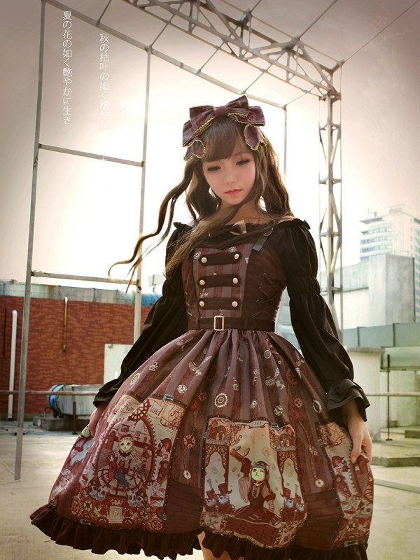 Steampunk Cat Double Breasted Jumperskirt