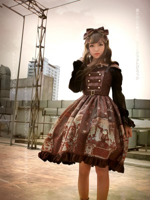 Steampunk Cat Double Breasted Jumperskirt