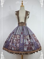 Steampunk Print Cat Skirt Lolita Jumperskirt