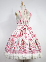 Cute and sweet Strawberry Rabbit Halter Jumperskirt