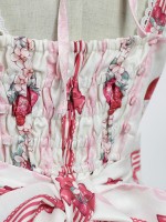 Cute and sweet Strawberry Rabbit Halter Jumperskirt