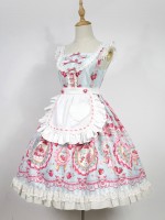 Strawberry Rabbit Apron Jumperskirt