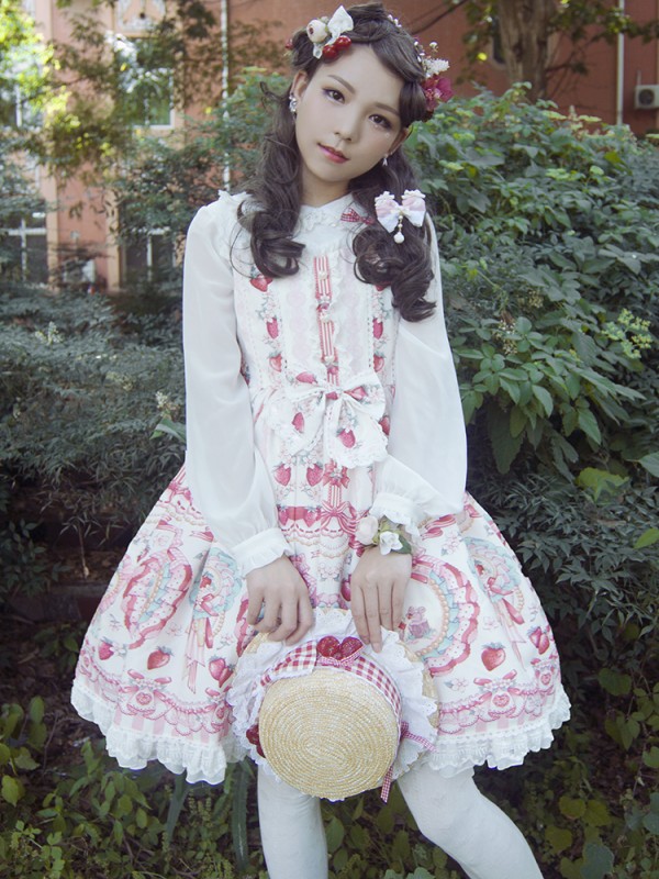 Strawberry Rabbit Long Sleeve One-piece Strawberry Rabbit Long Sleeve One-piece