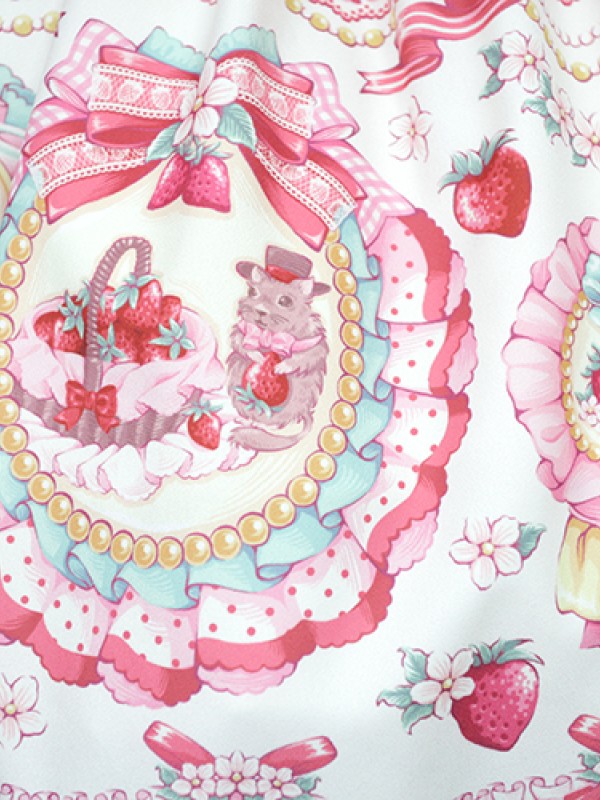 Strawberry Rabbit Short Sleeve One-piece