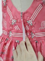 Strawberry Rabbit Shoulder Strap Jumperskirt