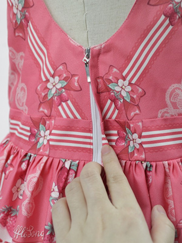 Strawberry Rabbit Shoulder Strap Jumperskirt